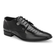 West Port Men Synthetic Patent Lace-Up Party Wear Shoes (M-BT-50-Black)