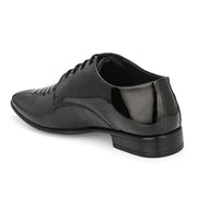 West Port Men Synthetic Patent Lace-Up Party Wear Shoes (M-BT-50-Black)