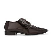 West Port Men Synthetic Patent Lace-Up Party Wear Shoes (M-BT-50-Brown)