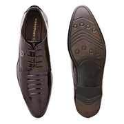 West Port Men Synthetic Patent Lace-Up Party Wear Shoes (M-BT-50-Brown)