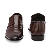 West Port Men Synthetic Patent Slip-On Party Wear Shoes (M-BT-03-Brown)