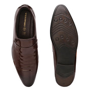 West Port Men Synthetic Patent Slip-On Party Wear Shoes (M-BT-03-Brown)
