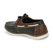 West Port Men Premium Leather Boat Shoes (Fascinate-66-Olive-Tan)