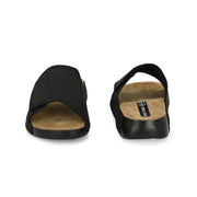 West Port Genuine Leather Adjustable Strap Slides (M-WW-06-BLACK)