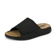 West Port Genuine Leather Adjustable Strap Slides (M-WW-06-BLACK)