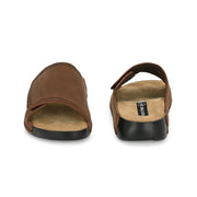 West Port Genuine Leather Adjustable Strap Slides (M-WW-06-BROWN)