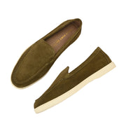 West Port Men Trendy Leather Loafers (Thrive-10-Olive)