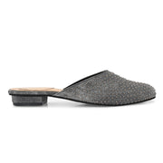 Women Black Embellished Closed-Toe Mules (W-RST-122-BLACK)