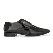 West Port Men Synthetic Patent Lace-Up Party Wear Shoes (M-BT-50-Black)