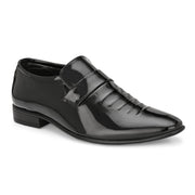 West Port Men Synthetic Patent Slip-On Party Wear Shoes ( M-BT-03-Black)
