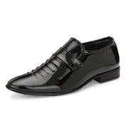 West Port Men Synthetic Patent Slip-On Party Wear Shoes ( M-BT-03-Black)