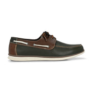West Port Men Premium Leather Boat Shoes (Fascinate-66-Olive-Tan)