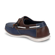 West Port Men Premium Leather Boat Shoes (Fascinate-66-Blue-Tan)