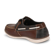 West Port Men Premium Leather Boat Shoes (Fascinate-66-Tan-Grey)