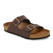 West Port Men's Cushion Sliders | PU Padded Footbed | Bounce Back Technology | Lightweight Flip Flops for Everyday Comfort (M-Aero-09-Brown)
