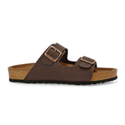 West Port Men's Cushion Sliders | PU Padded Footbed | Bounce Back Technology | Lightweight Flip Flops for Everyday Comfort (M-Aero-09-Brown)