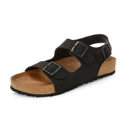 West Port Men's Cushioned Sandals with Buckle Strap – Ultimate Comfort & Style (M-Aero-59-Black)