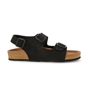 West Port Men's Cushioned Sandals with Buckle Strap – Ultimate Comfort & Style (M-Aero-59-Black)