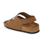 West Port Men's Cushioned Sandals with Buckle Strap – Ultimate Comfort & Style (M-Aero-59-Camel)