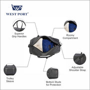 West Port Active Gear Bag – Compact & Modern Gym Style (ACTIVE GEAR BAG-BLACK-20L)