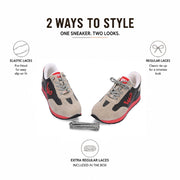 West Port Lifestyle Sneakers for Youth & Juniors – Designed for Young Trendsetters (Kawasaki-62-Red-Grey)