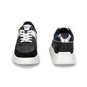 West Port Men Black & Silver Sneakers (M-AI-50-BLACK-SILVER)