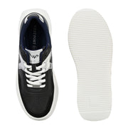 West Port Men Black & Silver Sneakers (M-AI-50-BLACK-SILVER)