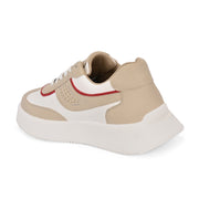 West Port Men White & Beige Sneakers (M-AI-55-WHITE-BEIGE)