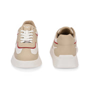 West Port Men White & Beige Sneakers (M-AI-55-WHITE-BEIGE)