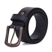 West Port Men’s Blue Textured Genuine Leather Belt (M-BT-LE-03-BLUE)