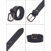 West Port Men’s Blue Textured Genuine Leather Belt (M-BT-LE-03-BLUE)