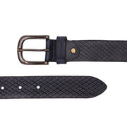 West Port Men’s Blue Textured Genuine Leather Belt (M-BT-LE-03-BLUE)