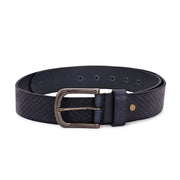 West Port Men’s Blue Textured Genuine Leather Belt (M-BT-LE-03-BLUE)