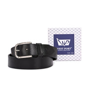 West Port Men’s Genuine Leather Belt (M-BT-LE-04-BLACK)