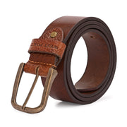West Port Men’s Genuine Leather Belt (M-BT-LE-04-DARK-TAN)