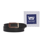 West Port Men’s Reversible Genuine Leather Auto-Lock Belt (M-BT-MM-139-BLACK-BROWN)