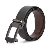 West Port Men’s Reversible Genuine Leather Auto-Lock Belt (M-BT-MM-140-BLACK-TAN)