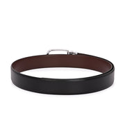 West Port Men’s Reversible Genuine Leather Belt with Metal Buckle (M-BT-MM-141-BLACK-BROWN)
