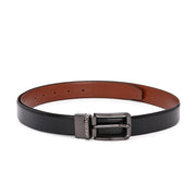 West Port Men’s Reversible Genuine Leather Belt with Metal Buckle (M-BT-MM-145-BLACK-COGNAC)