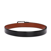 West Port Men’s Reversible Genuine Leather Belt with Metal Buckle (M-BT-MM-145-BLACK-COGNAC)