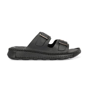 West Port Men Premium Leather Casual Sandals (M-MF-01-BLACK)