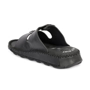 West Port Men Premium Leather Casual Sandals (M-MF-01-BLACK)