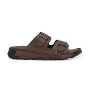 West Port Men Premium Leather Casual Sandals (M-MF-01-BROWN)