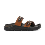 West Port Men Faux Leather Casual Sandals (M-MT-15-BROWN-TAN)