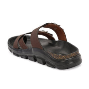 West Port Men Faux Leather Casual Sandals (M-MT-15-BROWN-TAN)