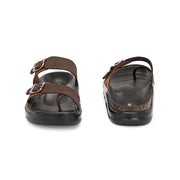 West Port Men Faux Leather Casual Sandals (M-MT-15-BROWN-TAN)