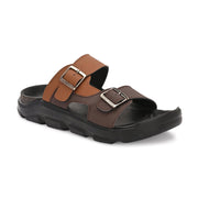 West Port Men Faux Leather Casual Sandals (M-MT-16-BROWN-TAN)