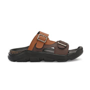 West Port Men Faux Leather Casual Sandals (M-MT-16-BROWN-TAN)