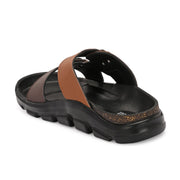 West Port Men Faux Leather Casual Sandals (M-MT-16-BROWN-TAN)