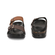 West Port Men Faux Leather Casual Sandals (M-MT-16-BROWN-TAN)